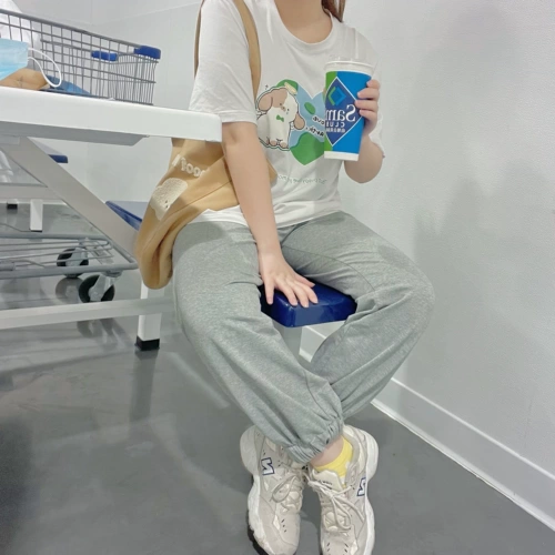 Оригинальная хлопковая милая футболка для влюбленных для школьников, свободный крой