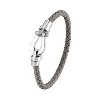 Tide brand horseshoe buckle bracelet, furring hand rope men's and women couple gifts, niche titanium titanium steel hand accessories
