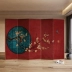 Tùy chỉnh 
            Phong cách Trung Quốc mới màu đỏ hoa và màn hình chim vách ngăn lối vào phòng khách có thể tháo rời gấp trang trí tùy chỉnh hai mặt cửa ngăn phòng 