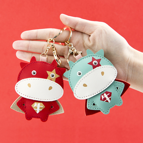 八门虫社牛年超牛钥匙扣汽车钥匙圈挂件网红卡通男女朋友情侣包挂