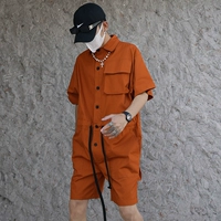 Hip -Hop японская функциональная ветряная куртка соединяет тело комплект мужские и женские Поместить Hiphop Fried Street Two Mandarin Jant наборы