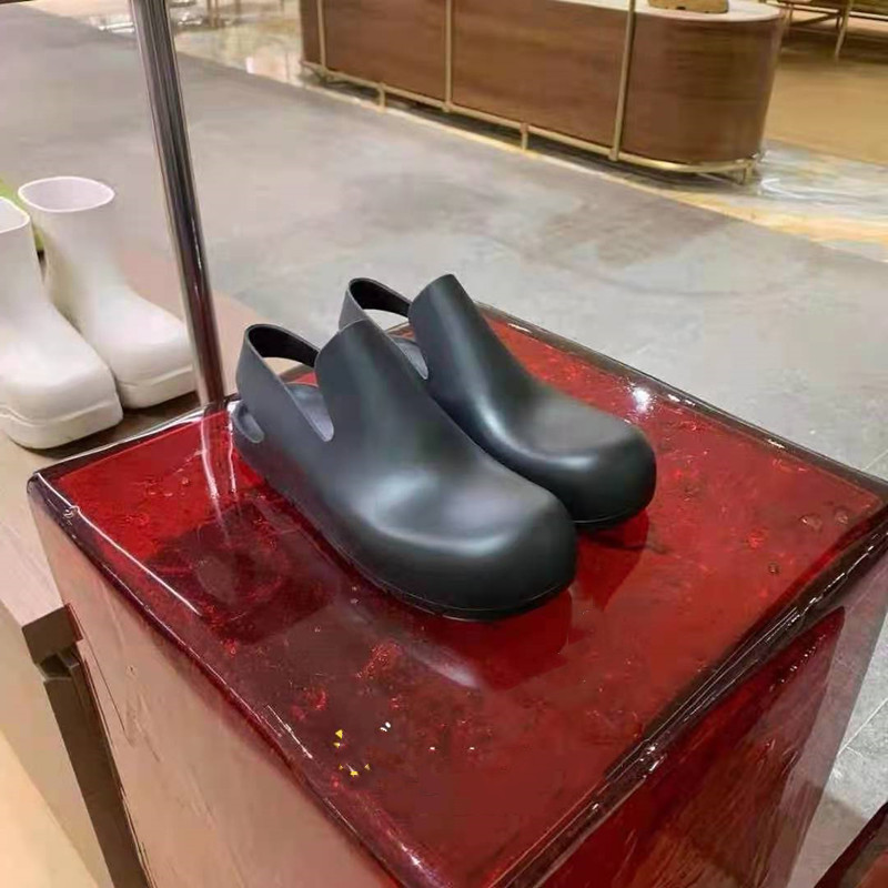 Black [Sandals]Ahigo mona lovers Same Macaroon Boots Thick bottom Chelsea Short boots female summer ins Trendy man shoes