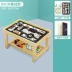 Hai lớp gỗ khối xây dựng bàn đa chức năng trẻ em lắp ráp bàn đồ chơi trò chơi xếp hình có bàn kích thước lớn lưu trữ Đồ chơi IQ