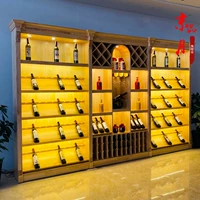 Китайский бревенчатый винный шкаф с твердым деревом табак и винный винный погреб с помощью легкого ретро -шкафа на заказ белый винный шкаф
