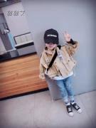 Quần áo trẻ em áo gió ngắn bé trai 2019 xuân mới phiên bản Hàn Quốc của trẻ em lớn trẻ em nước ngoài không khí lỏng lẻo - Áo khoác