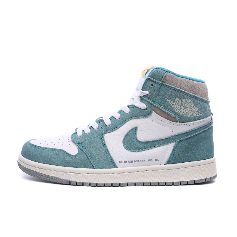 Aj1 TiffanyAirJordan AJ1 Gao Bang quality goods Nike Men's Shoes Wash blue Soot Obsidian Joe Women's Shoes Mint Green