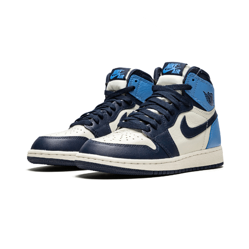 Obsidianquality goods Nike official website AJ Obsidian 2.0 university blue Men's Shoes AJ1 Barb black Mocha Navy Blue Gao Bang Women's Shoes