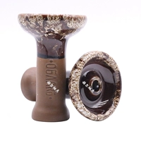 Обалако керамический дымовой горшок коричневый желтый цвет (глубокая миска)