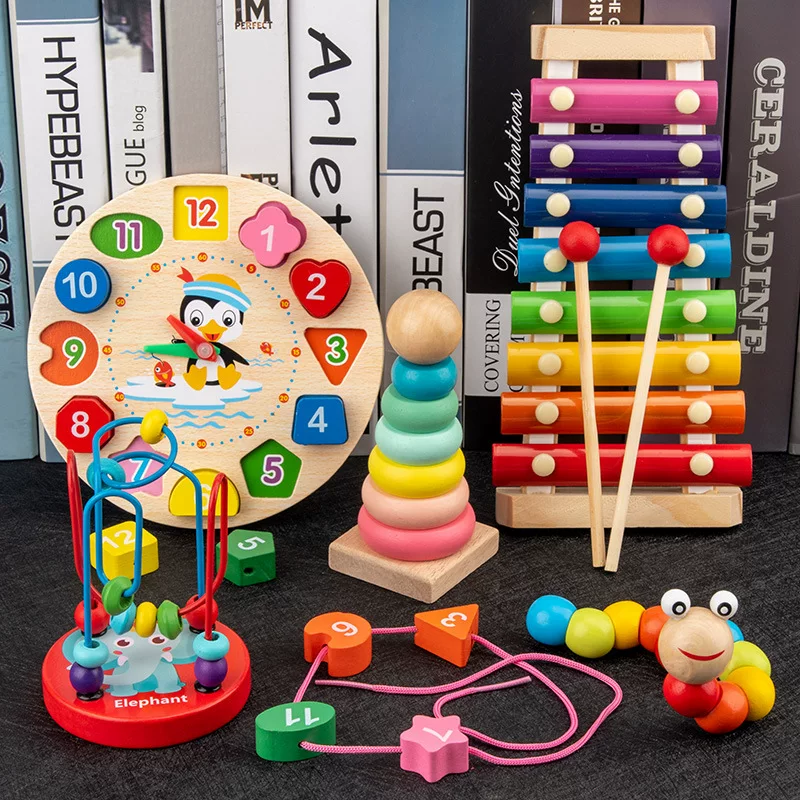 Детский металлофон, часы, башня, интеллектуальная игрушка, 3–6 лет, раннее образование