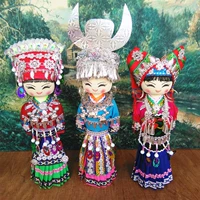 Этническая кукла из провинции Юньнань ручной работы, мультяшный сувенир, обучение