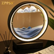 ZPPSN sáng tạo tranh cát lún giải đồng hồ cát trang trí món quà sinh nhật trang trí văn phòng phòng khách phòng ngủ đèn bàn