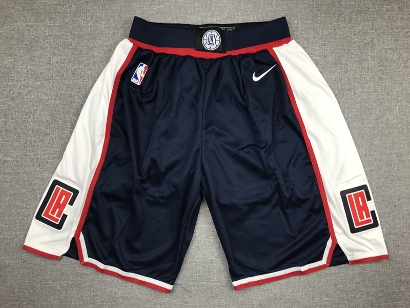 Clipper Dark Blue City Pants21 years basket net Clippers Thunder Miami Heat Tripartite joint name New season City Edition Award Edition Embroidery Basketball pants shorts