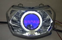 Wuyang Honda Jia Yu 110E bóng đèn pha lắp ráp sửa đổi Visteon đôi đèn Xenon ống kính thiên thần mắt quỷ - Đèn HID xe máy đèn xe ab