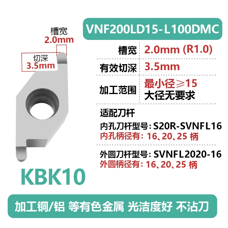 dao khắc gỗ cnc Lưỡi dao CNC VNF chống dao lỗ bên trong cuối mặt thanh dao lỗ bên trong cuối mặt lưỡi cung mũi phay cnc gỗ mũi cnc gỗ Dao CNC