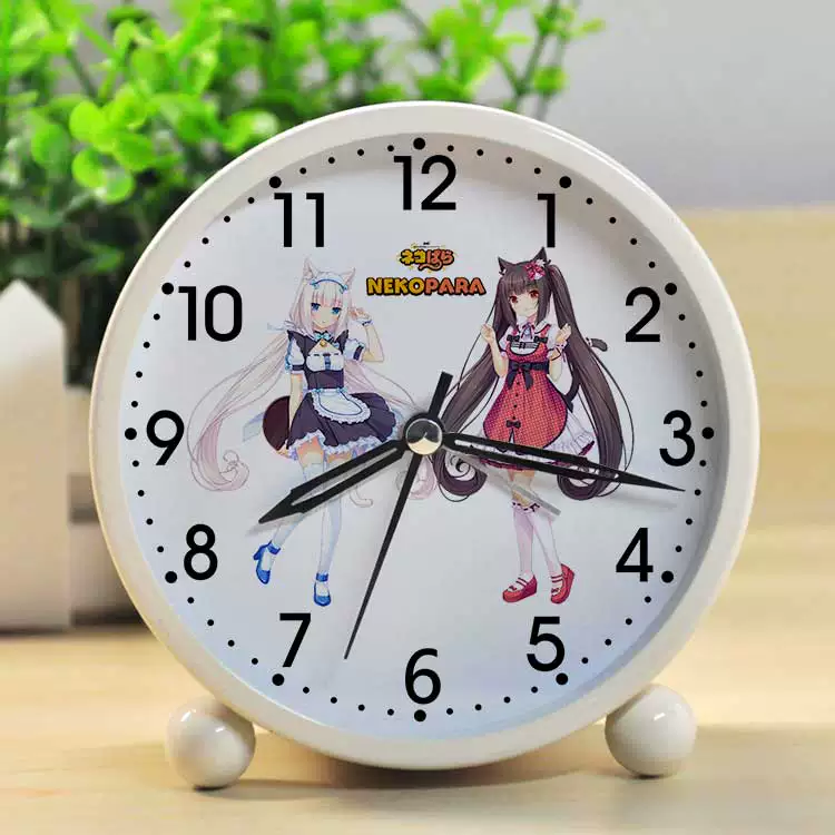 Будильник NEKOPARA аниме, светящийся бесшумный настольный будильник с мультяшным рисунком
