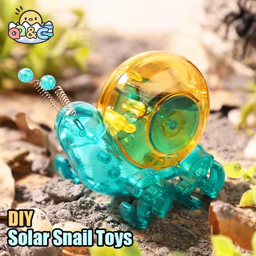 Science Experiment Solar Robot Toy Snail DIY Building Powere