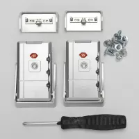 Два серебряных блокировки пароля + винтовой нож