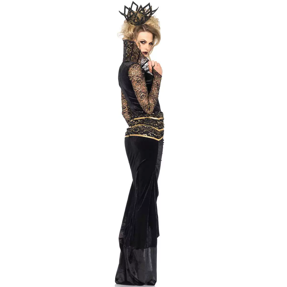 [M-XL Queen Dress Game Uniform cos Halloween Vampire Demon Gr]