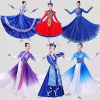 Монгольская танцевальная одежда Служба Служба Женская современная национальный стиль одежда Монгольская одежда для взрослых ТЕСТ ТЕСТА