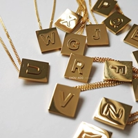 Брендовая модная цепочка до ключиц с буквами, ожерелье, европейский стиль, популярно в интернете, английские буквы, простой и элегантный дизайн