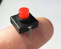 Серебряная красная кнопка, 10.58мм