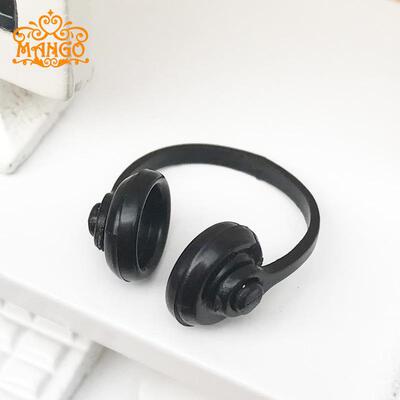 taobao agent 12 points doll house OB11 mini computer room scene with accessories props black headphones small and exquisite
