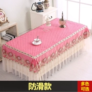 Chống trượt màu hồng bàn cà phê khăn trải bàn khăn trải bàn đầu giường bìa móng bàn họp bàn đầy đủ vải bọc phòng khách
