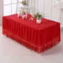 Bàn cà phê đỏ khăn trải bàn khăn trải bàn đầu giường che bụi chống thấm đa năng khăn khăn hình chữ nhật phòng khách vải khăn bàn hội nghị
