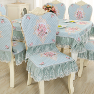 Bảng vải ghế đệm ghế bìa đặt bàn cà phê bàn ​​tròn Châu Âu đồ nội thất vải ghế ăn ghế bìa bìa đơn giản hiện đại