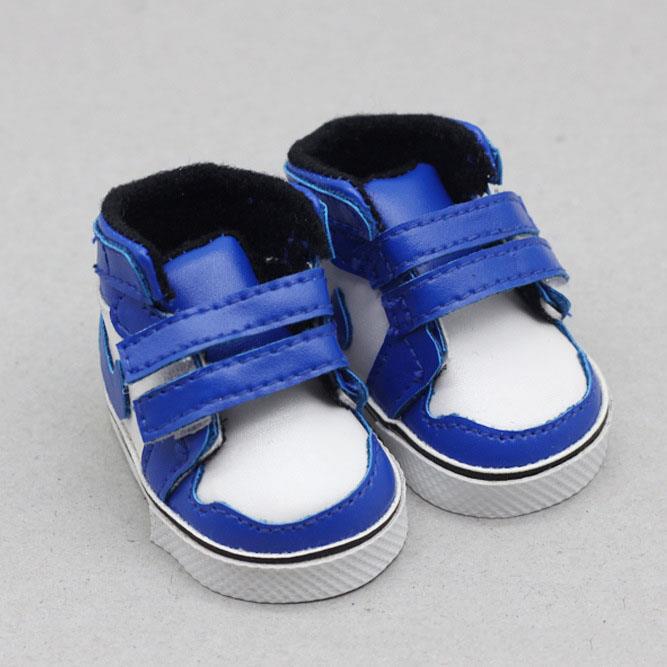 Double Button Blue Whitegoods in stock 20cm doll use shoes Star of the same style doll Doll parts AJ5CM Baby shoes BJD1 / 6 gym shoes