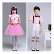 Trẻ em trang phục công chúa váy nam cô gái tiểu học và trung học sinh viên điệp khúc trang phục quần áo hiệu suất của trẻ em nữ hoa cô gái ăn mặc