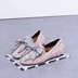 giày mới của Hàn Quốc kim cương thời trang nơ giày thấp tròn màu sắc hỗn hợp cộng với nhung giày bông ấm hai A-12 giày dior chính hãng Giày cắt thấp