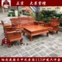 Bàn ghế sofa gỗ hồng mộc Miến Điện sáu bộ trái cây lớn bằng gỗ hồng mộc bàn trà kết hợp phong cách Trung Quốc phòng khách bằng gỗ gụ - Bộ đồ nội thất bộ bàn ghế phòng ngủ