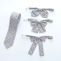 Японская студенческая юбка в складку для школьников, галстук-бабочка с бантиком, галстук