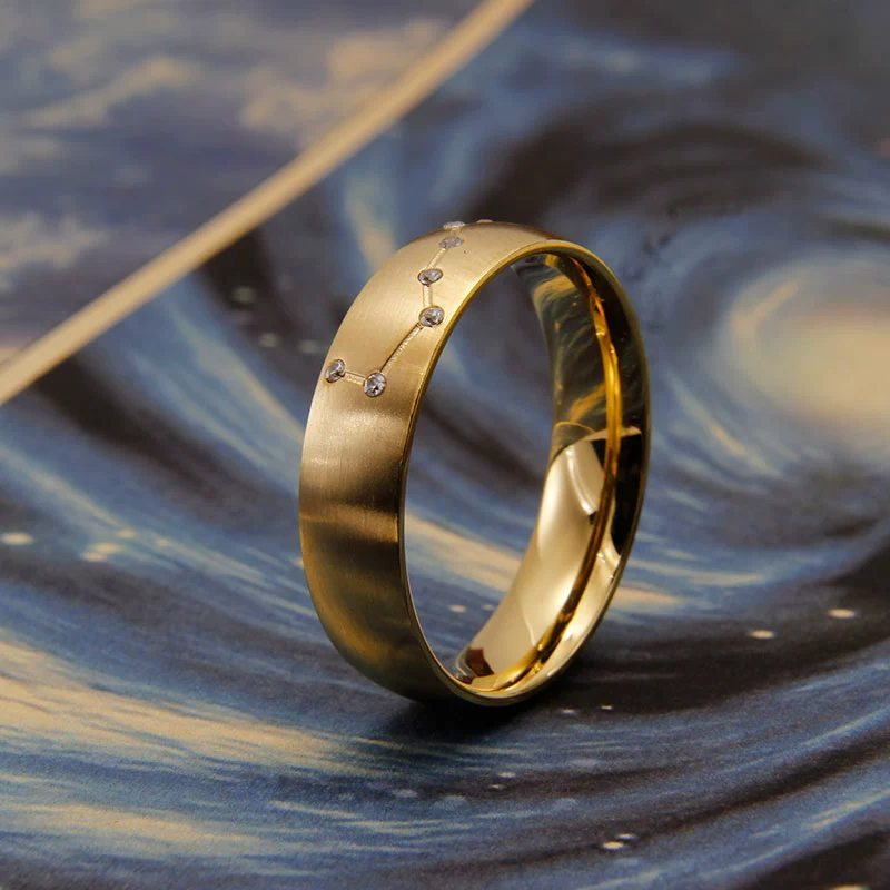 Đạo giáo Kaiguang Tập hợp Aura Ring Beidou Hình thành bảy ngôi sao Thực hành phước lành bảo vệ cơ thể và bảo vệ tà ác để thanh lọc cơ thể và tâm trí - Nhẫn