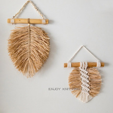 Гобелен 侘寂风墙饰东南亚组合多款摩洛哥风格挂毯挂布复古麻绳拉菲草挂饰