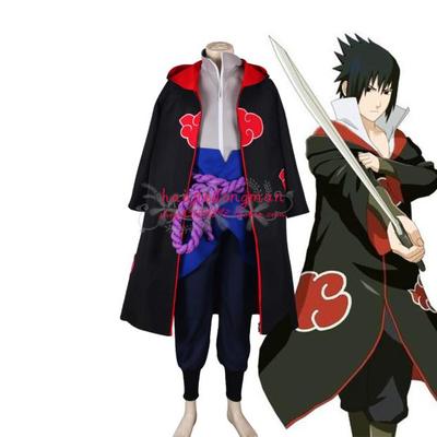 taobao agent Haojie Anime Ninja Black Wind Biography Uchiha Sasuke Eagle organization full set anime cosplay men's clothing