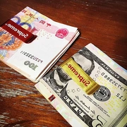 Thủy triều thương hiệu sup kim loại sáng tạo ví ngắn chủ thẻ siêu mỏng ví da tiền giấy clip bộ thẻ tín dụng