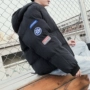 Áo khoác nam mùa đông áo khoác cotton in hình tay áo bánh mì quần áo cotton học sinh quần áo ngắn phong cách Harajuku phiên bản Hàn Quốc của áo khoác thủy triều áo dạ nam