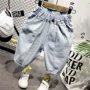 Quần short nam denim mùa hè phần mỏng thường mặc quần trẻ em thủy triều nhỏ quần trẻ em trai bảy quần - Quần jean váy trẻ em đẹp