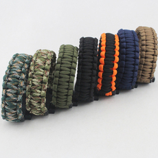 Пластырь 野外生存装备户外求生环防身伞绳多功能野外战术手链刀防身指南针