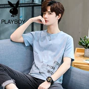 Áo thun nam tay ngắn Playboy thương hiệu áo thun thủy thủ 2019 mới hè nam phiên bản Hàn Quốc của xu hướng quần áo thun - Áo phông ngắn