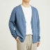 áo khoác jean Momaike nam giới 2022 xu hướng cotton mùa thu dệt kim cardigan màu sắc cổ v-áo len dệt kim giản dị áo khoác mỏng nam áo kaki nam 