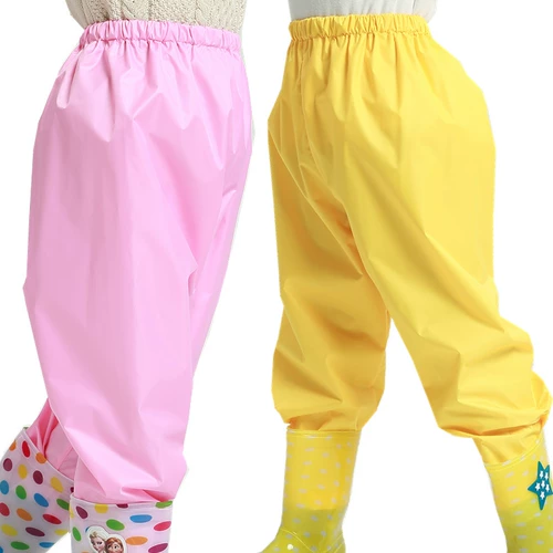 Дождевик, детские комфортные водонепроницаемые штаны для школьников подходит для мужчин и женщин для девочек без запаха, ткань оксфорд
