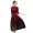 Plus size phụ nữ 2020 mùa thu mới ren xếp ly cổ điển váy nhung dài tay váy chữ a mỏng mảnh mai - A-Line Váy