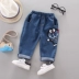 Bé trai quần dài denim 2020 quần áo mùa thu mới quần áo trẻ em mùa xuân và mùa thu trẻ em phong cách nước ngoài bé 3 đứa trẻ 1 tuổi baby boomer - Quần Quần