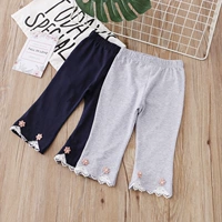 2019 mới mùa hè mỏng phần cô gái lớn bảy điểm cotton quần legging mùa hè quần trẻ em - Quần quần cotton mỏng bé gái