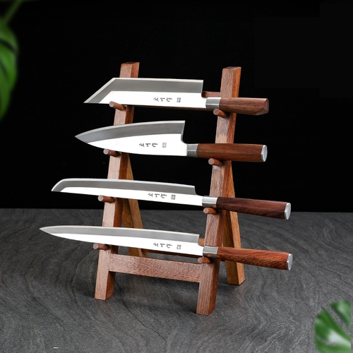 Zhengchuan сделал многослойную стойку для ножей японской деревянной продукты Sasarbille Blade, используя деревянную полку ножа, чтобы установить полку