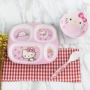 Hello Kitty Trẻ Em Bộ Dao Kéo Pha Chế Tấm Bé Bát Muỗng Tấm Bé Phim Hoạt Hình Trẻ Em Dễ Thương Ăn Bát đũa ăn cơm