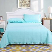 Rắn màu rửa bông giường bìa ba mảnh mùa hè mảnh duy nhất 1.5m1.8m giường điều hòa không khí là chần bông ren